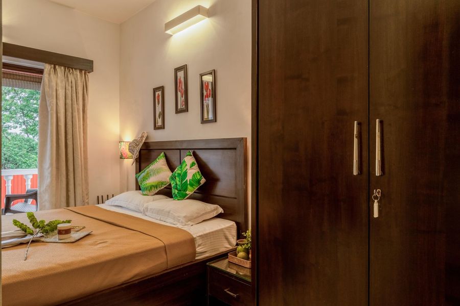 Spacious bedroom with double bed oasis 3 bhk villa goa